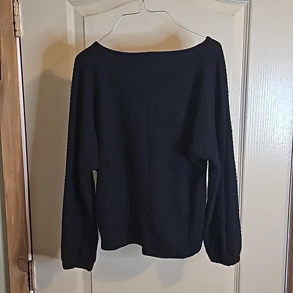 Anthropologie XS long sleeve black shirt - Picture 6 of 6